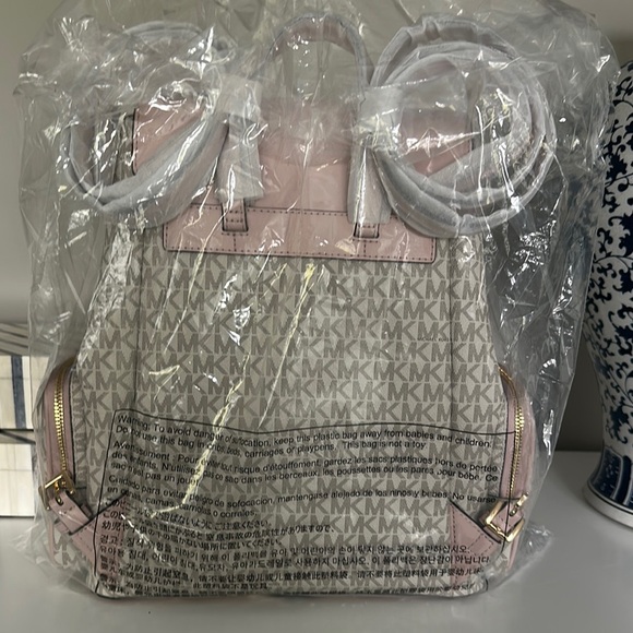 Michael Kors Pink and Gray Backpack - Picture 3 of 9